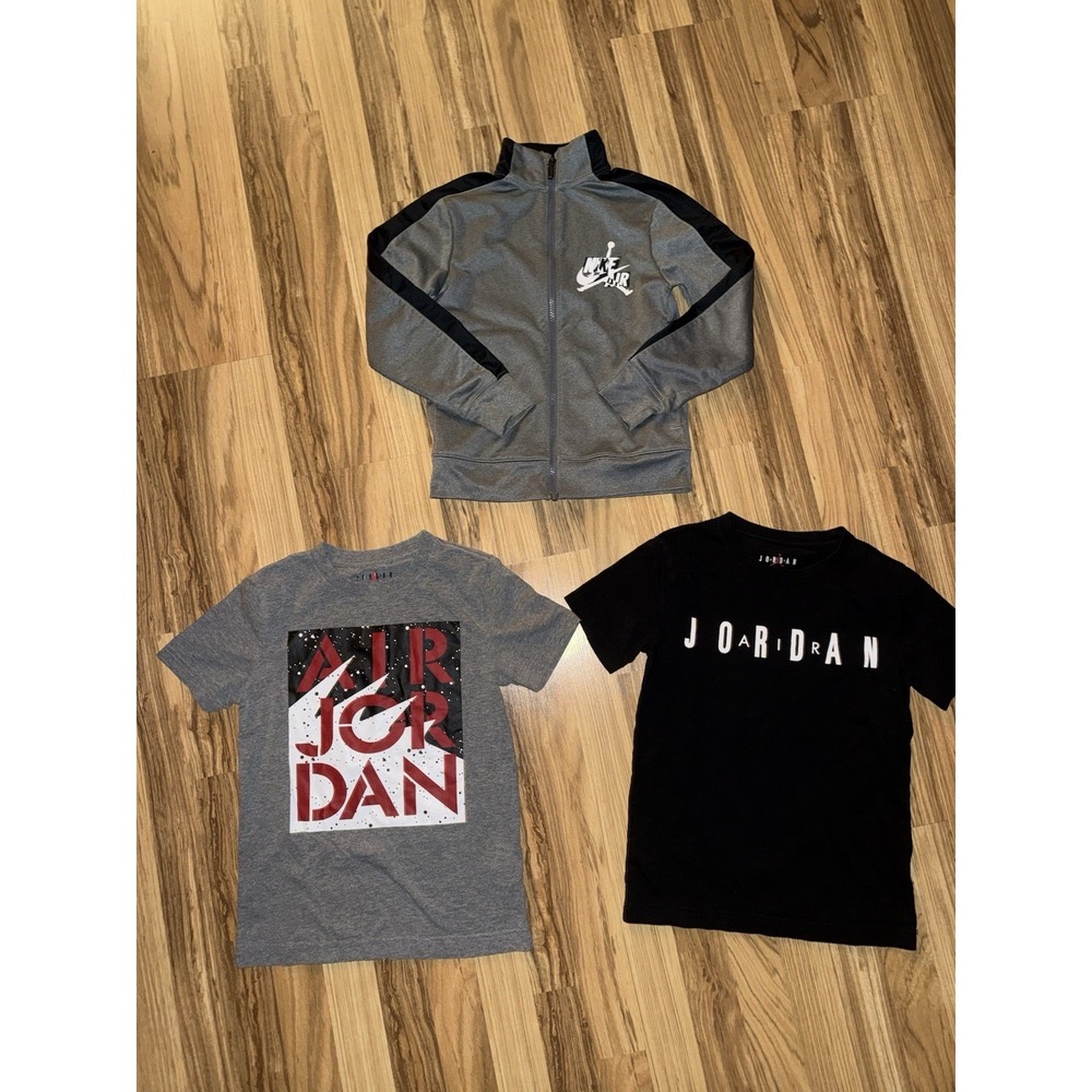Nike Jordan Boys Youth Sz Small S‎ 8 T-shirt Cotton Full Zip Track Jacket Lot